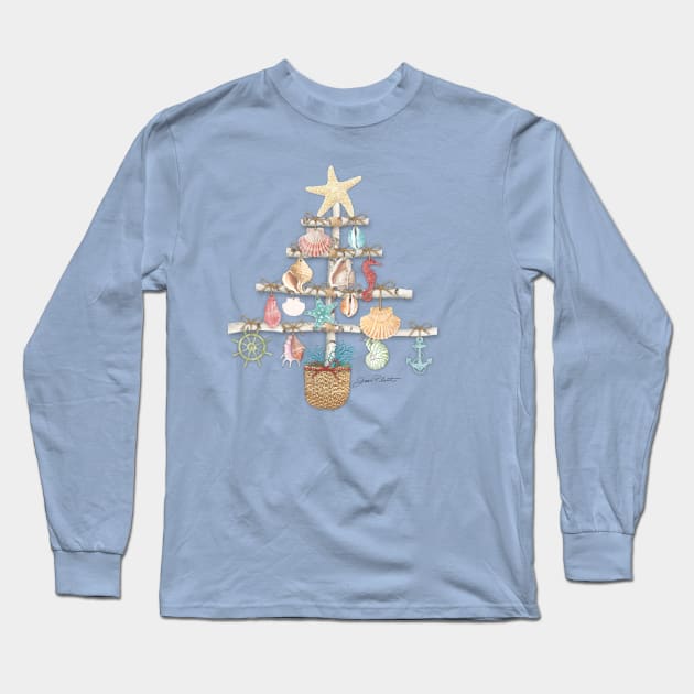 Coastal Christmas A2 Long Sleeve T-Shirt by Jean Plout Designs